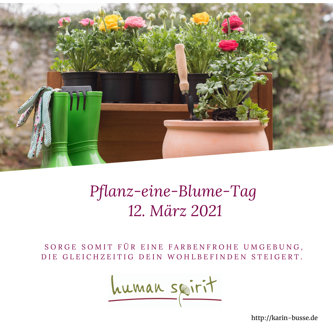 12. März: Pflanz-eine-Blume-Tag