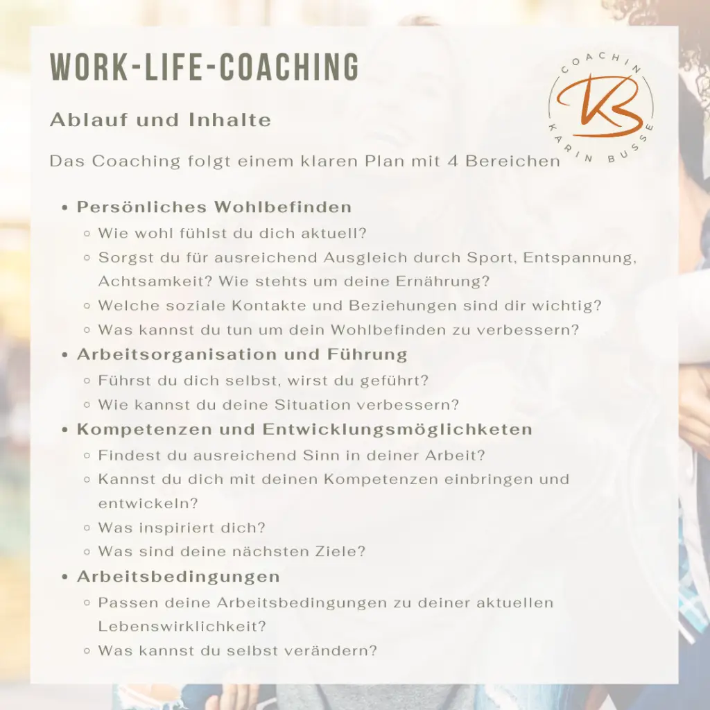 Work-Life-Coaching Inhalte
